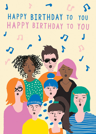 Choir | Birthday Greeting Card | 1973