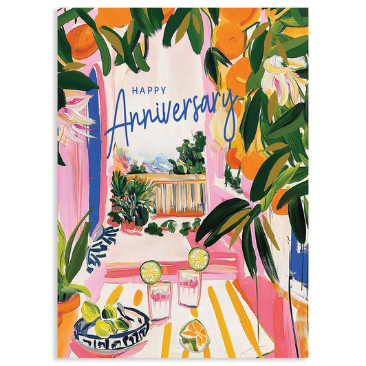 Citrus Window Scene | Anniversary Greeting Card | LOLA