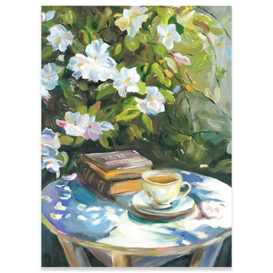 Coffee And Book | Retirement Greeting Card | CARTE