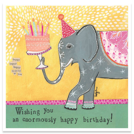 Enormously Happy | Birthday Greeting Card | CURLY GIRL