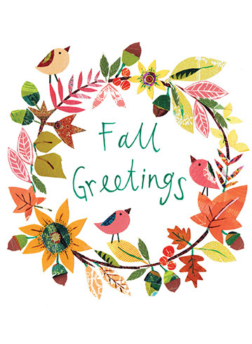 Fall Wreath | Thanksgiving Greeting Card | CARTE