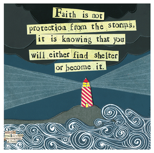 Find Shelter | Support And Encouragement Greeting Card | CURLY GIRL