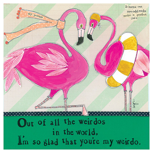 Flamingos | Love Greeting Card | CURLY GIRL