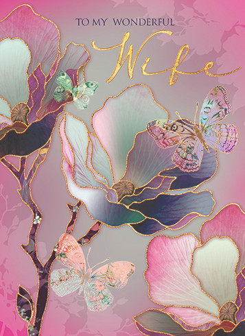 Floral Butterflies | Valentine's Day Greeting Card | CARTE