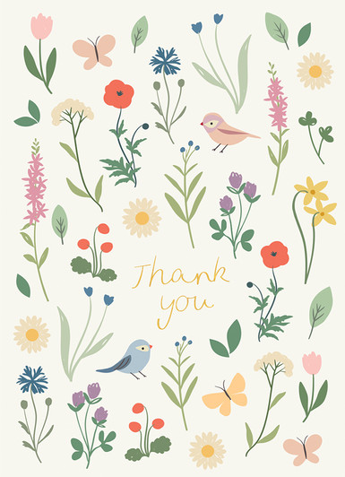 Floral | Thank You Greeting Card | CARTE