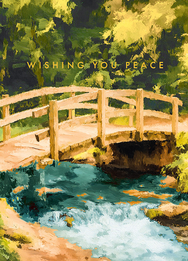 Footbridge | Sympathy Greeting Card | J&M MARTINEZ