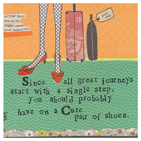 Great Journeys Good Luck | Greeting Card | CURLY GIRL