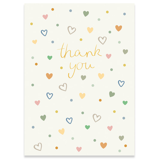 Hearts Thank You | Thank You Greeting Card | CARTE