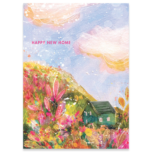 Home On Hillside | New Home Greeting Card | CARTE
