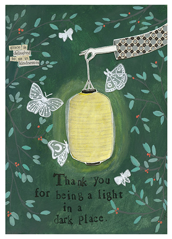 Light In The Dark | Support And Encouragement Greeting Card | CURLY GIRL