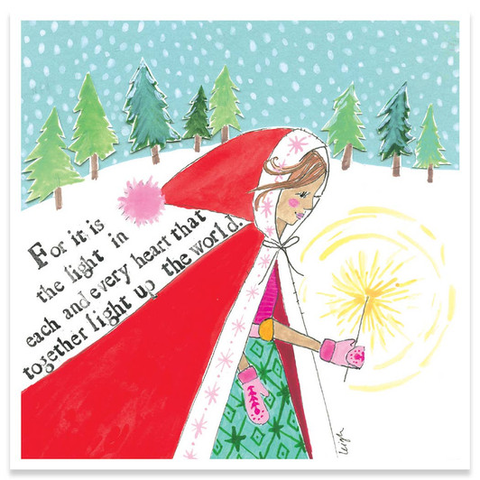 [BOXED SET] Light The World | Holiday Greeting Cards | CURLY GIRL