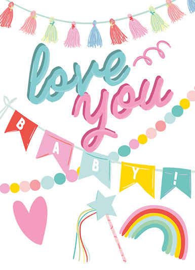 Love You Baby | New Baby Greeting Card | J&M MARTINEZ