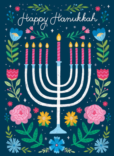 [BOXED SET] Menorah Flowers | Holiday Greeting Cards | CARTE
