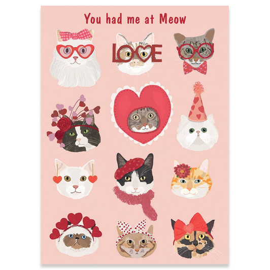 Meow | Valentine's Day Greeting Card | CARTE