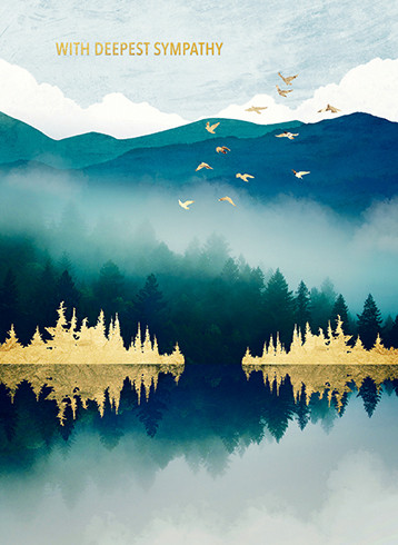 Mist Reflection Bn | Sympathy Greeting Card | CARTE