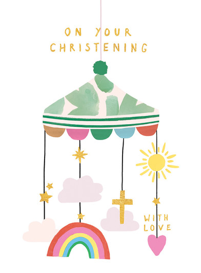 Mobile | Christening Greeting Card | CARTE