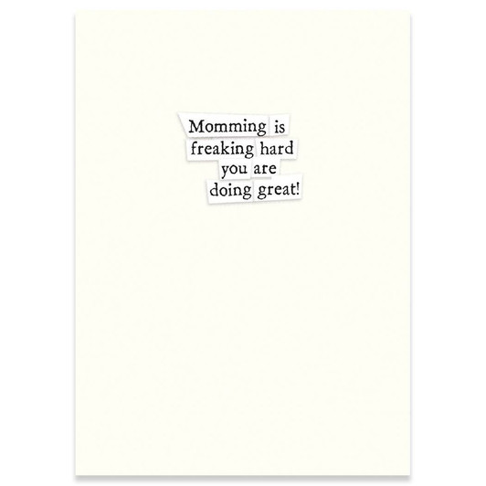 Momming | New Baby Greeting Card | CURLY GIRL