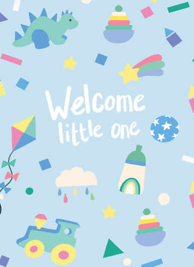 Blue Baby | New Baby Greeting Card | CARTE