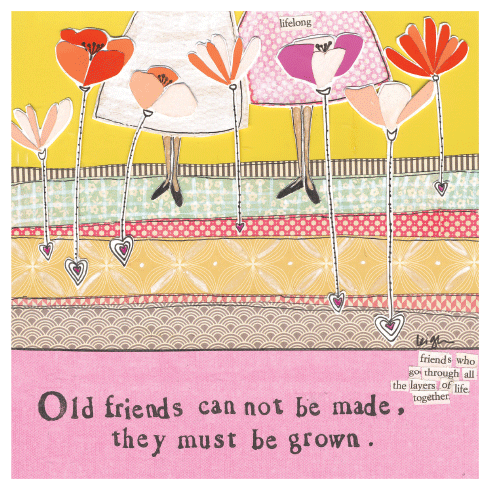Old Friends | Support And Encouragement Greeting Card | CURLY GIRL