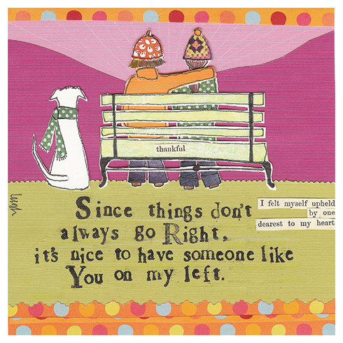 On My Left | Support And Encouragement Greeting Card | CURLY GIRL