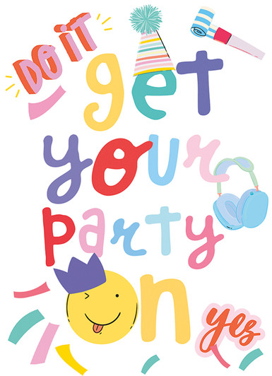 Party On | Birthday Greeting Card | J&M MARTINEZ