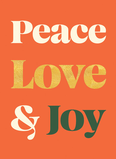 Peace Love & Joy | Holiday Greeting Card | 1973