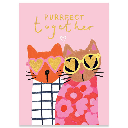 Purrfect Together | Valentine's Day Greeting Card | CARTE