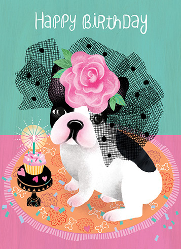 Boston Cupcake | Birthday Greeting Card | CARTE