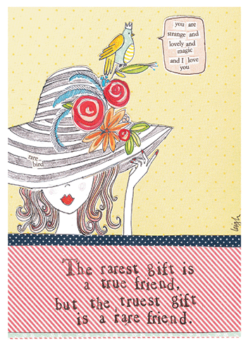 Rare Friend | Support And Encouragement Greeting Card | CURLY GIRL