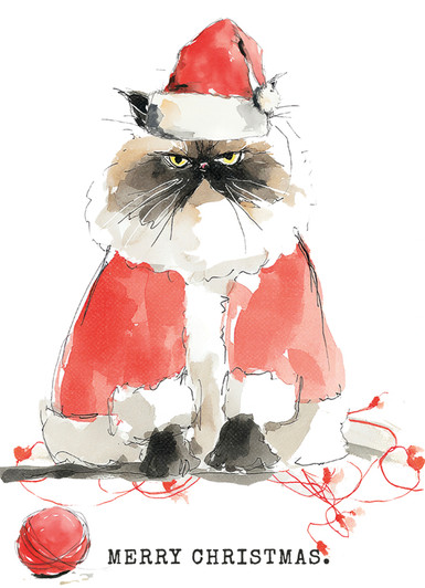 [BOXED SET] Santa Cat | Holiday Greeting Cards | J&M MARTINEZ