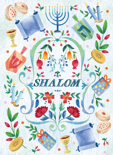 Shalom | Hanukkah Greeting Card | CARTE