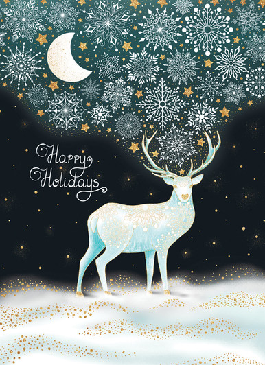 Silver Stag | Holiday Greeting Card | CARTE