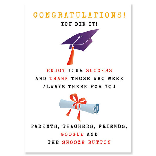 Snooze | Graduation Greeting Card | J&M MARTINEZ