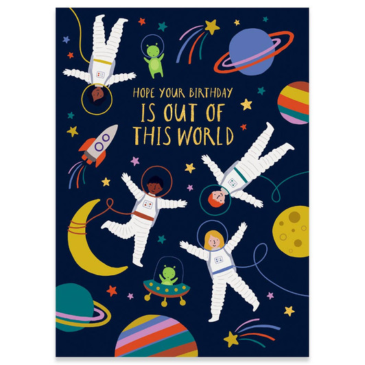 Spacemen | Birthday Greeting Card | CARTE