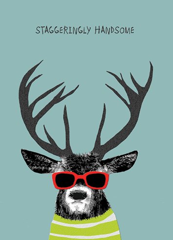 Staggeringly Handsome | Birthday Greeting Card | CARTE