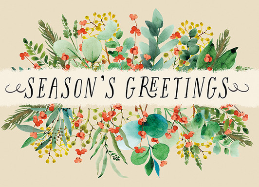 [BOXED SET] Bright Greens | Holiday Greeting Cards | J&M MARTINEZ