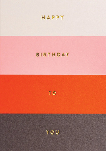 Stripes Happy Birthday | Birthday Card | LAGOM
