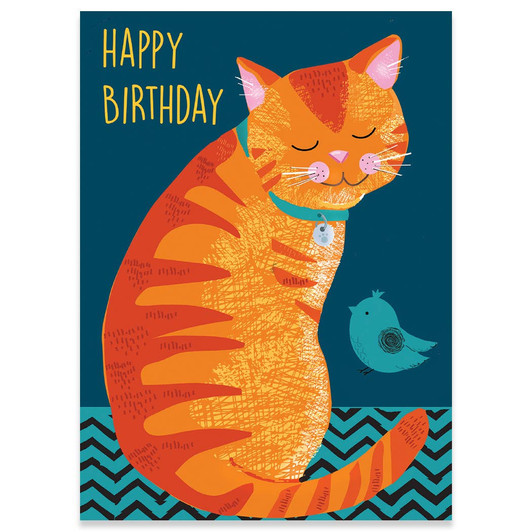 Tabby Cat | Birthday Greeting Card | CARTE