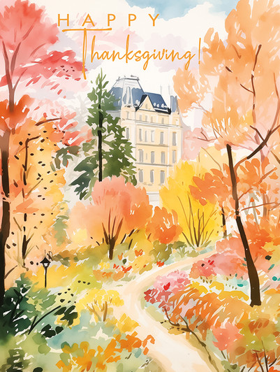 Thanksgiving House | Thanksgiving Greeting Card | J&M MARTINEZ