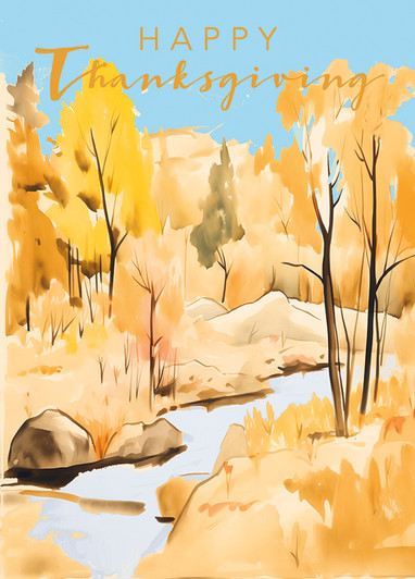 Thanksgiving River | Thanksgiving Greeting Card | J&M MARTINEZ