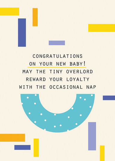 Tiny Overlord | New Baby Greeting Card | LOLA