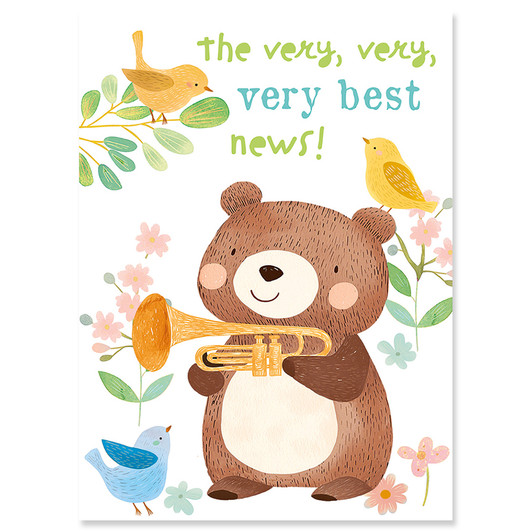 Trumpet | New Baby Greeting Card | J&M MARTINEZ