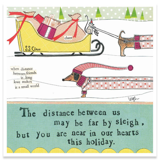 Tucker S Sleigh Ride | Holiday Greeting Card | CURLY GIRL