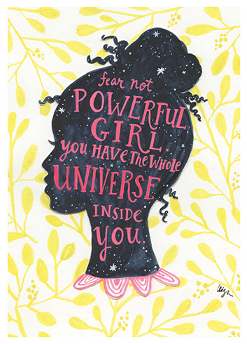 Universe Girl Celebrate | Greeting Card | CURLY GIRL