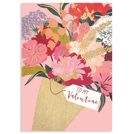 Valentine Bouquet | Valentine's Day Greeting Card | LOUISE TILLER
