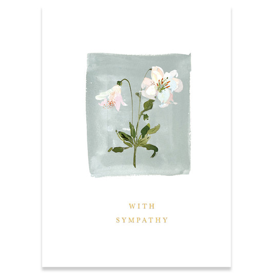 White Lilies | Sympathy Greeting Card | CARTE
