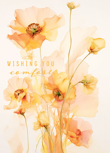 Golden Poppies | Sympathy Card | J&M MARTINEZ