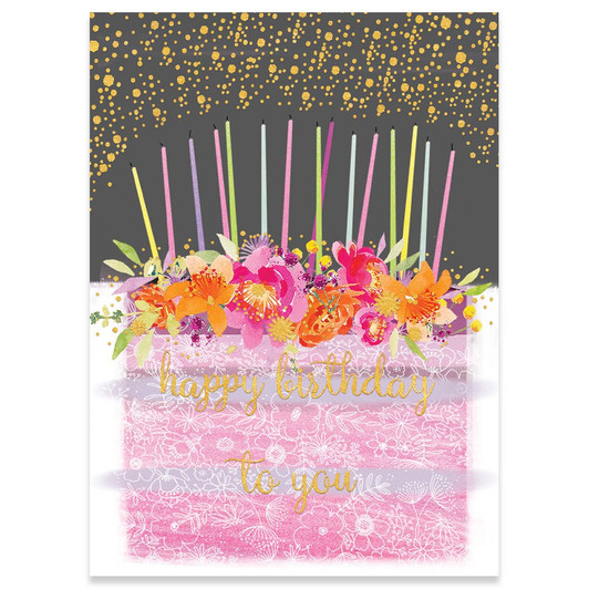 Cake With Flowers | Birthday Greeting Card | CARTE