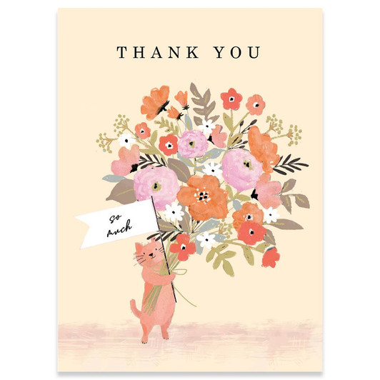Cat Bouquet | Thank You Greeting Card | CARTE