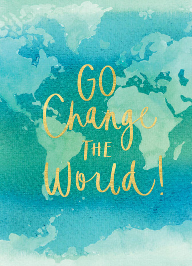 Change The World | Graduation Greeting Card | CARTE